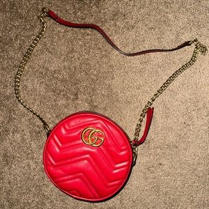 Red Circle Crossbody Bag